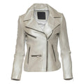Women's Silver leather jacket
