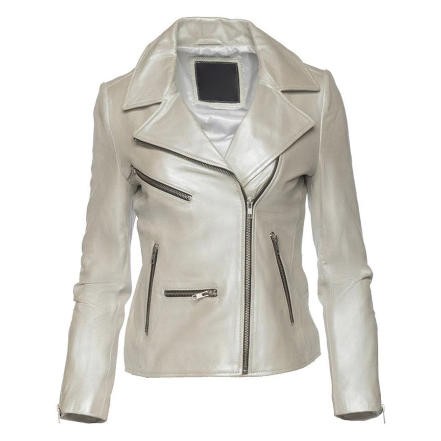 Women's Silver leather jacket