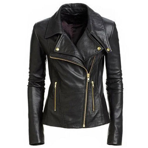Hailey Biker Jacket with Double lapels