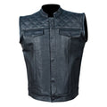 Astrid Black Quilted Motorcycle Vest