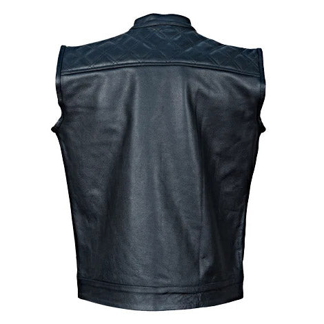 Astrid Black Quilted Motorcycle Vest