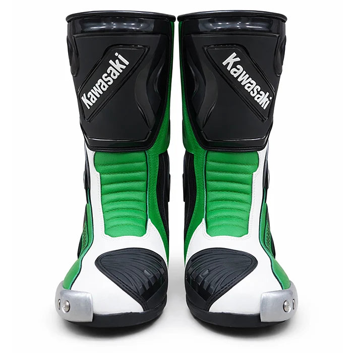 Kawasaki Motorcycle Racing Leather Boots