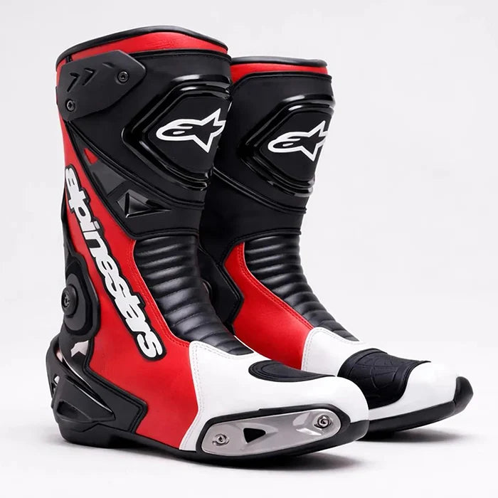 Alpinestars Motorcycle Racing Boots | Red/White Edition