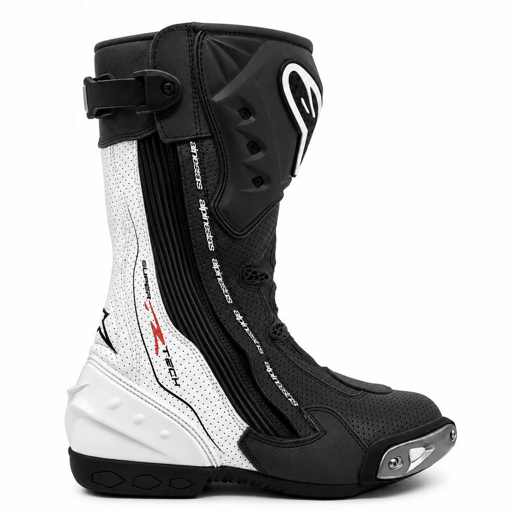 Alpinestars Supertech R Vented Boots | White/Black Edition