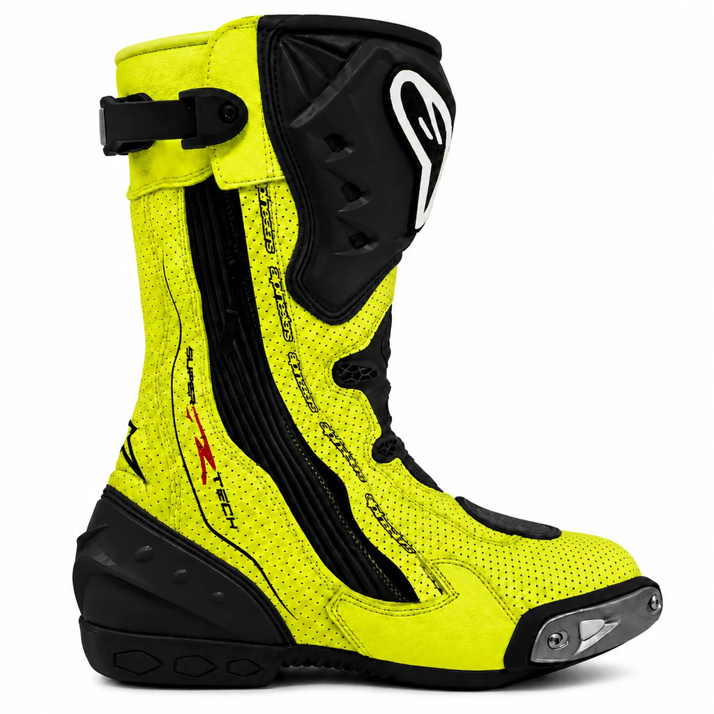 Alpinestars Supertech R Vented Motorcycle Boots | Yellow Fluo Edition
