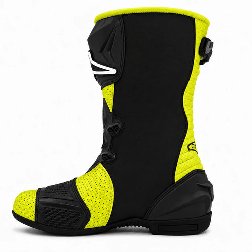 Alpinestars Supertech R Vented Motorcycle Boots | Yellow Fluo Edition