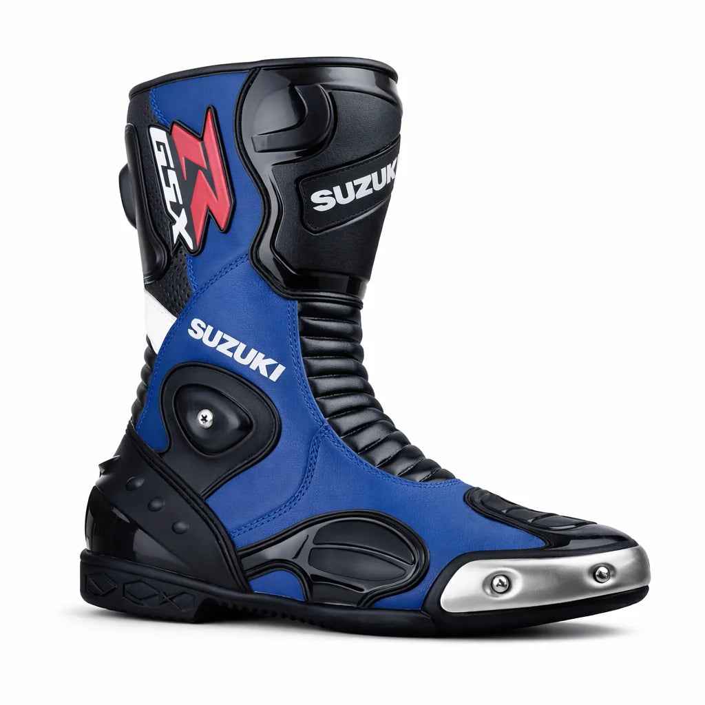 Suzuki GSX-R Motorcycle Racing Boots