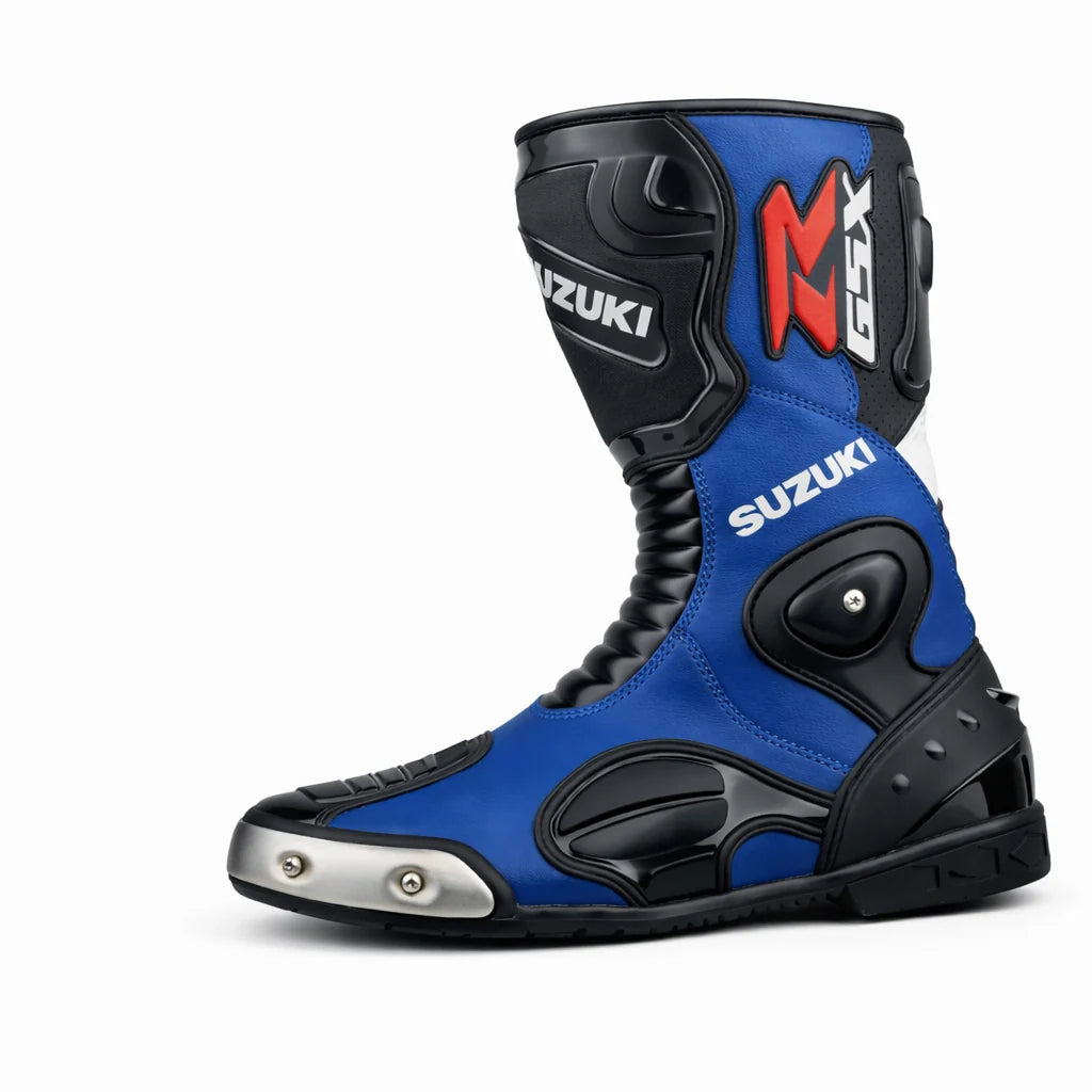 Suzuki GSX-R Motorcycle Racing Boots