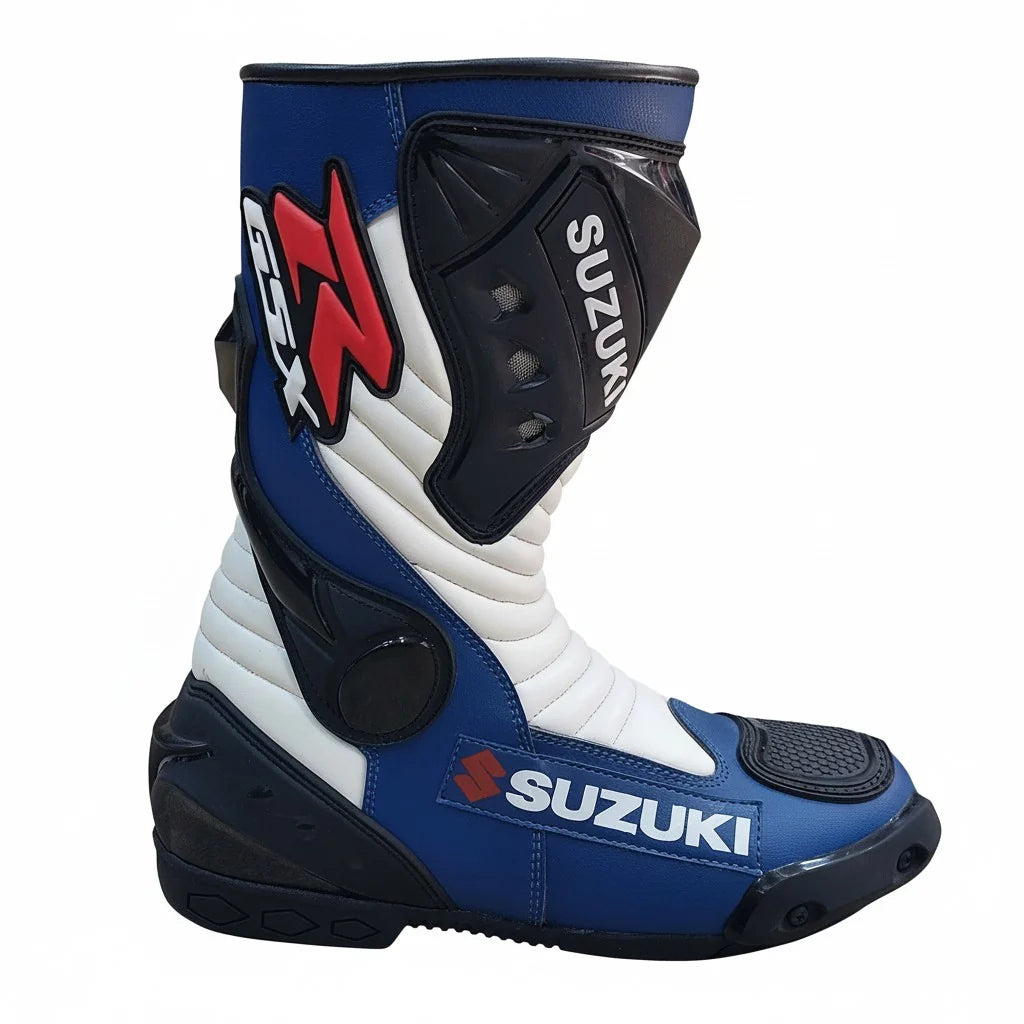 Suzuki GSX-R Motorcycle Racing Boots