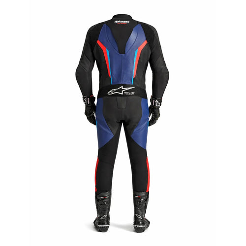 Alpinestars GP Force V2 One-Piece Racing Leather Suit | Black Blue Red
