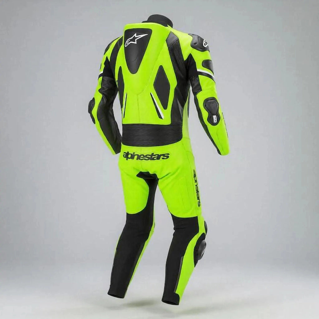 Alpinestars GP Tech V5 One-Piece Racing Leather Suit | Neon Yellow Black