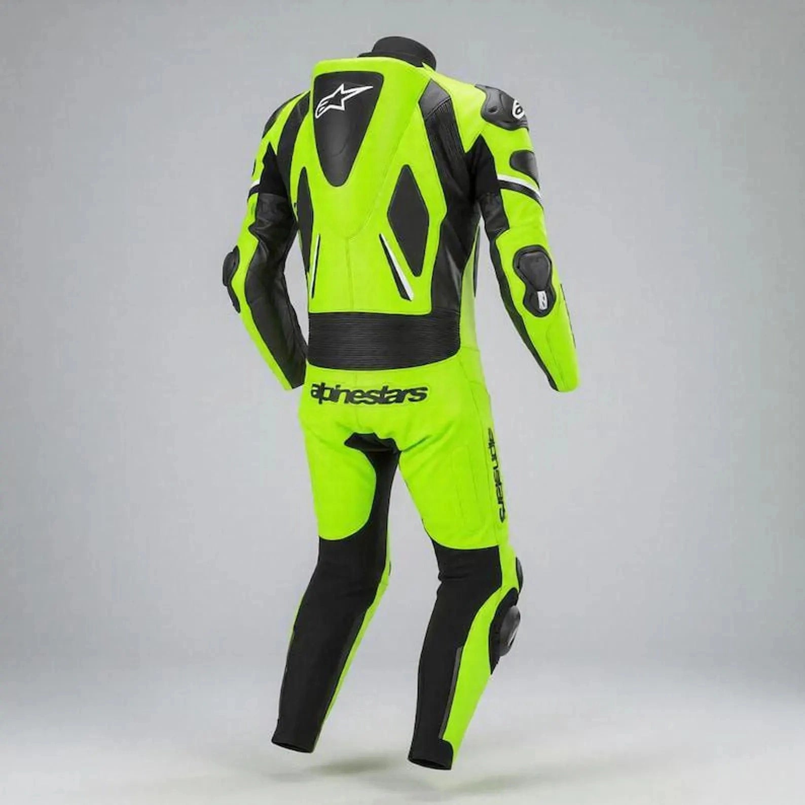 Alpinestars GP Tech V5 One-Piece Racing Leather Suit | Neon Yellow Black