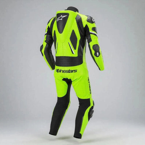 Alpinestars GP Tech V5 One-Piece Racing Leather Suit | Neon Yellow Black