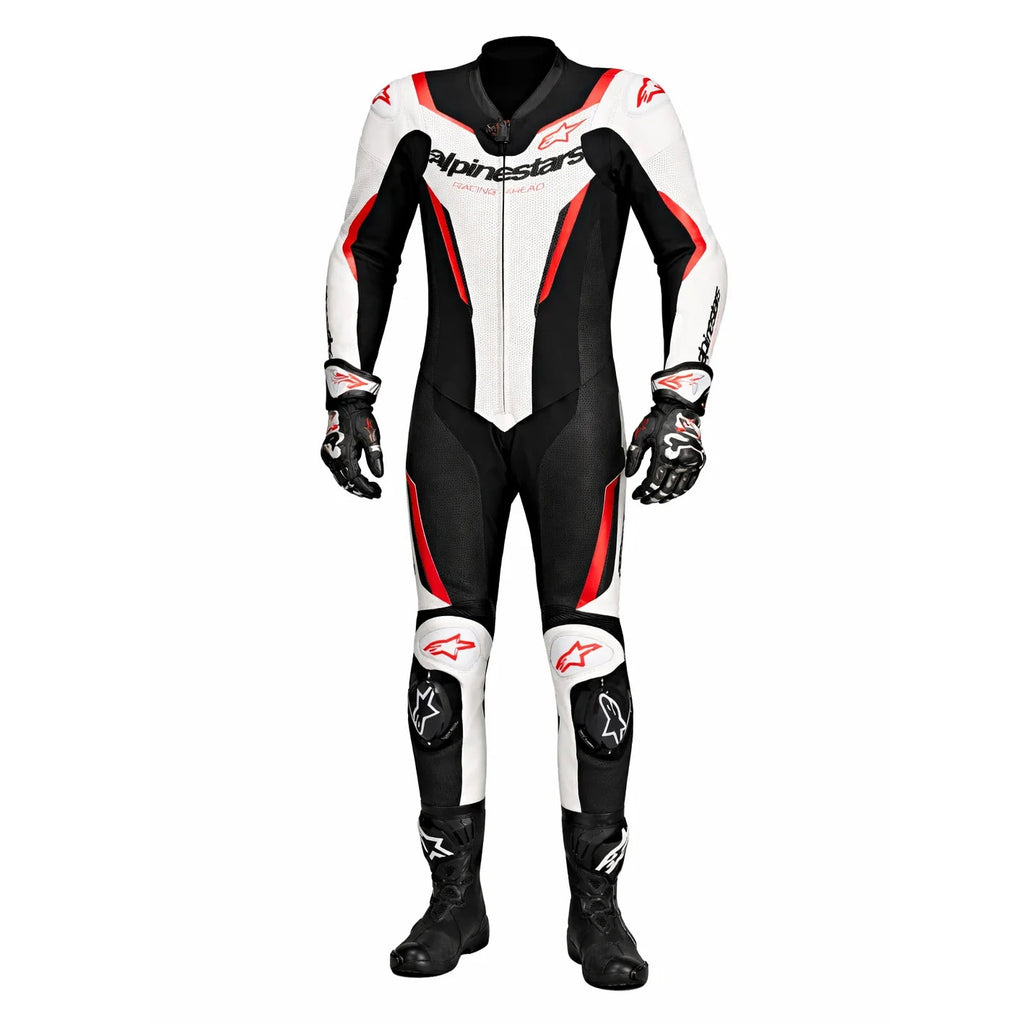 Alpinestars GP Force V2 One-Piece Racing Leather Suit | Black White Red