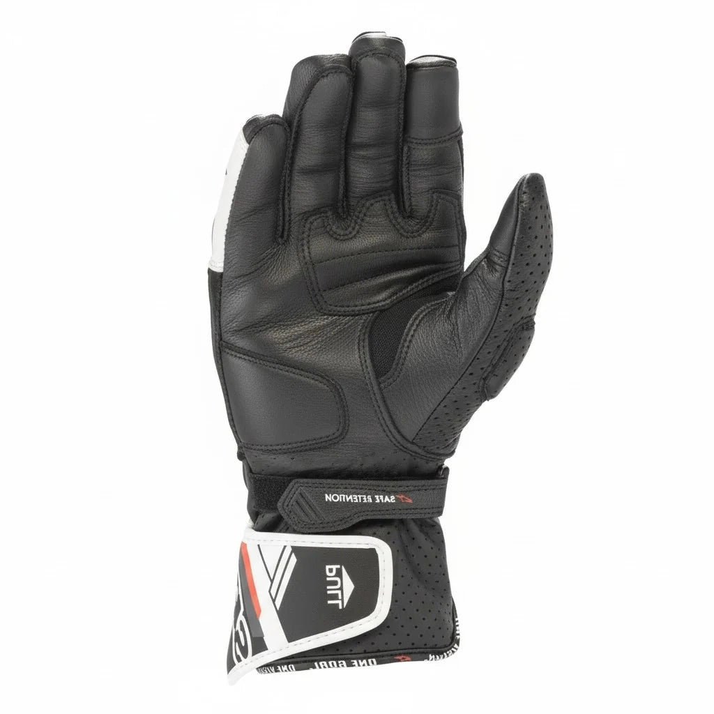Alpinestars SP-8 V3 Motorcycle Riding Gloves | Black & White