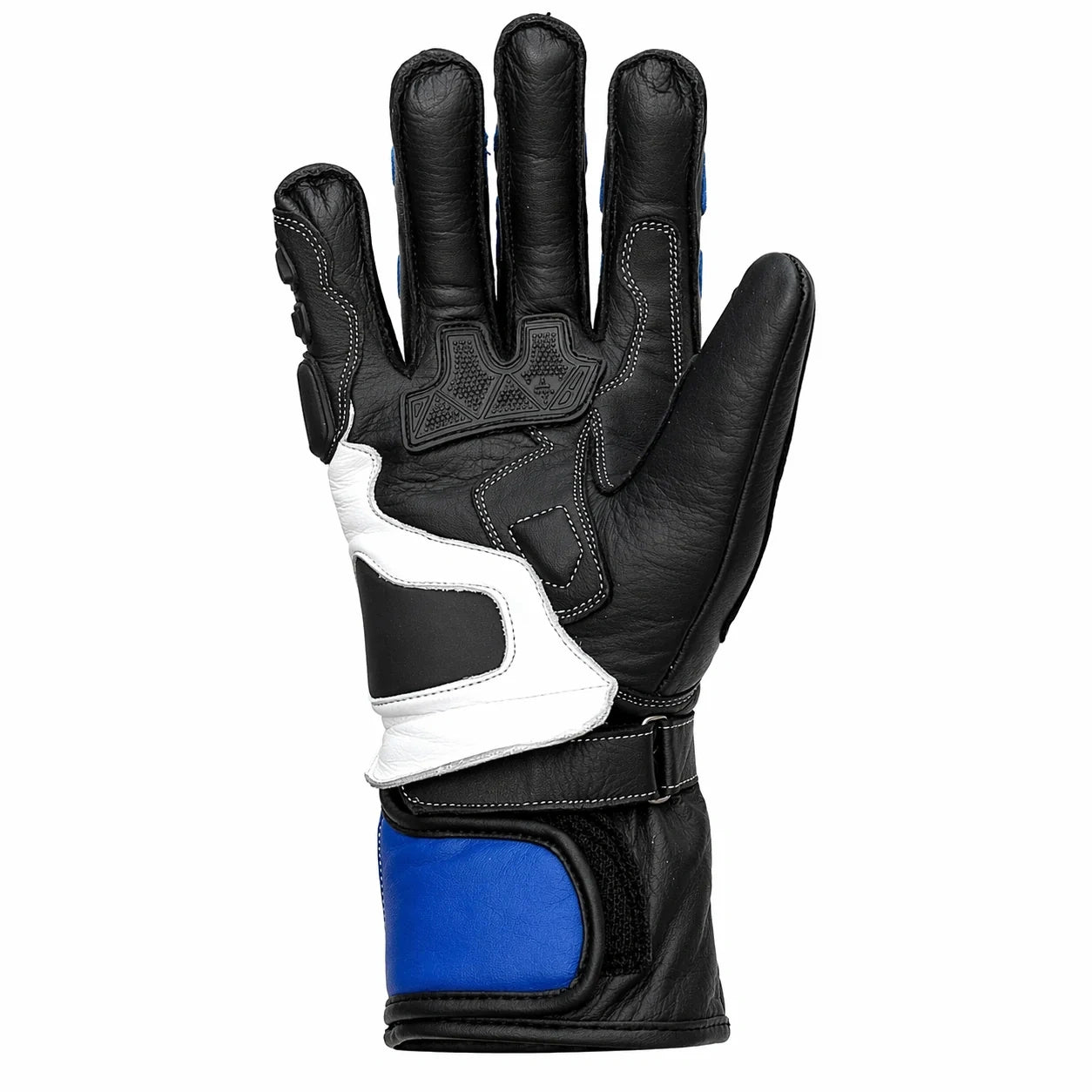 Yamaha Leather Motorcycle Racing Gloves | Blue