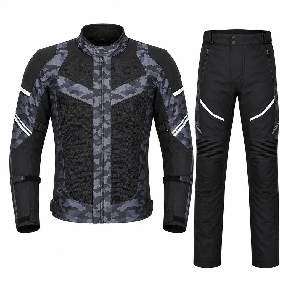 Camo Mesh Adventure Textile Motorcycle Suit