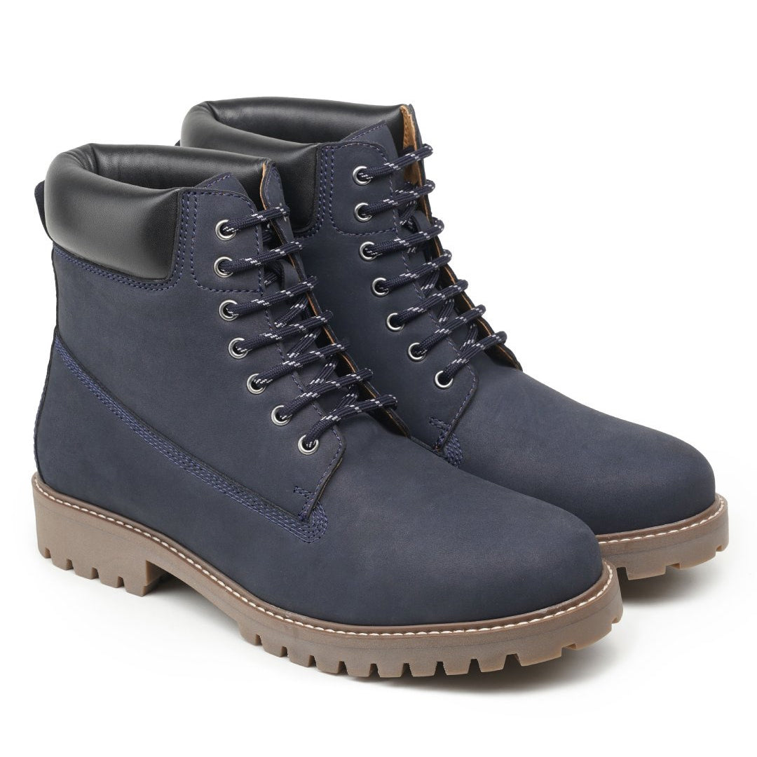 Navy Blue Ankle Padded Urban Boot
