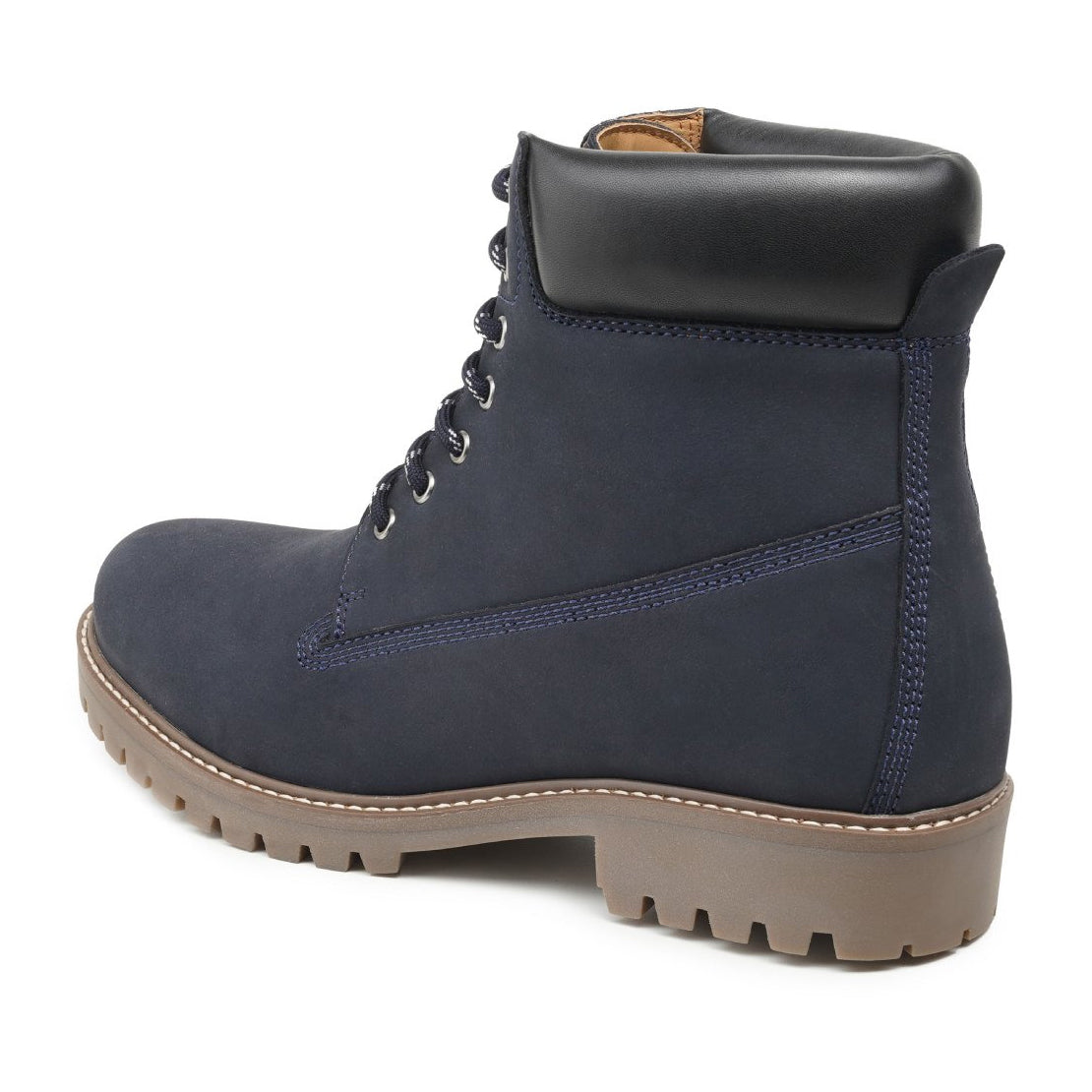 Navy Blue Ankle Padded Urban Boot